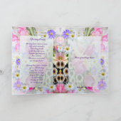 Aangepaste lentevloer Bouquet Happy Birthday Kaart (Binnen)