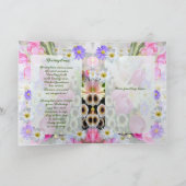 Aangepaste lentevloer Bouquet zuster Birthday Kaart (Binnen)