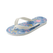 Aangepaste lentevloeren Aangepast blauw en Roze Kinder Teenslippers (Schuin)