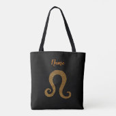 Aangepaste Leo Zodiac Astrologie teken gepersonali Tote Bag (Achterkant)