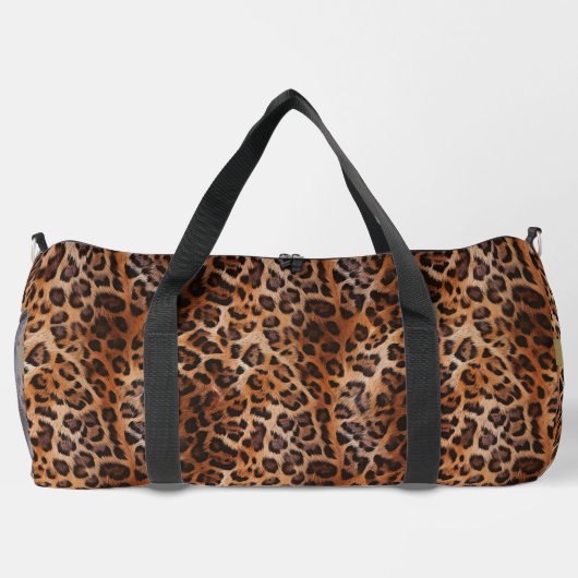 Aangepaste Leopard Duffle Bag Plunjezak (Achterkant)