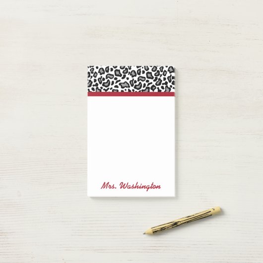 Aangepaste Leopard Post It Notities Gift Post-it® Notes (Op bureau)