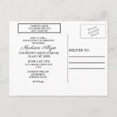 Aangepaste Leopard Print Foto Graduation Party Uitnodiging Briefkaart (Achterkant)