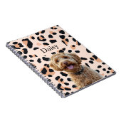 Aangepaste Leopard Print Hond Foto's Notitieboek (Rechterzijde)