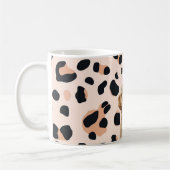 Aangepaste Leopard Print Hondenfoto met naam Koffiemok (Links)