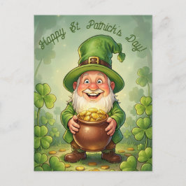 Aangepaste Leprechaun Kabouter Gelukkig St. Patric Briefkaart