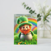 Aangepaste Leprechaun Kabouter St. Patrick's Dag K Briefkaart (Staand voorkant)