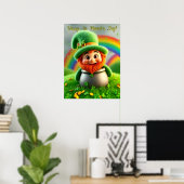 Aangepaste Leprechaun Kabouter St. Patrick's Dag K Poster (Thuiskantoor)