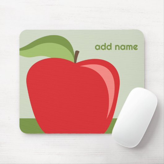 Aangepaste leraar Apple met Trendy-appeltekening Muismat (Met muis)