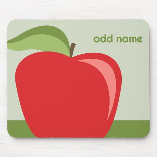 Aangepaste leraar Apple met Trendy-appeltekening Muismat (Voorkant)