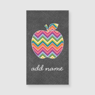 Aangepaste leraar Apple met Trendy Chevron Pattern