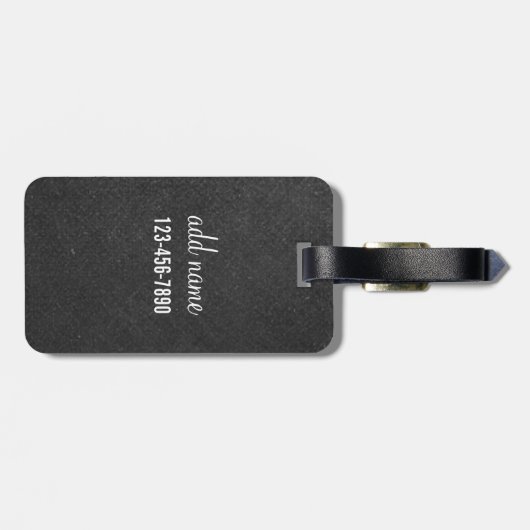 Aangepaste leraar Apple met Trendy Chevron Pattern Bagagelabel (Achterkant horizontaal)