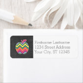 Aangepaste leraar Apple met Trendy Chevron Pattern Etiket (Insitu)
