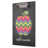 Aangepaste leraar Apple met Trendy Chevron Pattern Klembord (Links)
