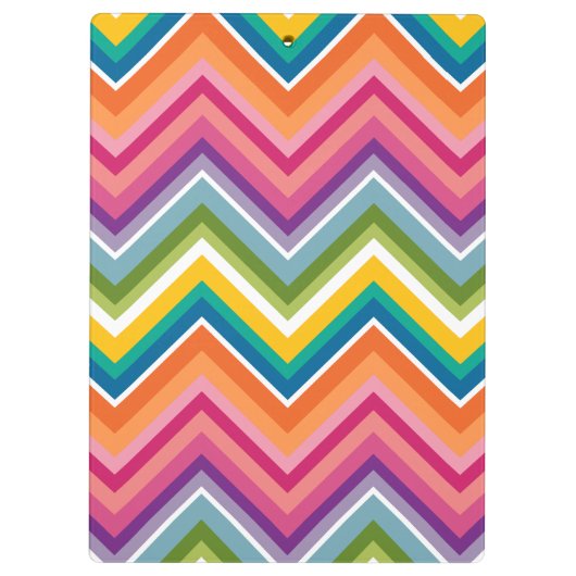 Aangepaste leraar Apple met Trendy Chevron Pattern Klembord (Achterkant)