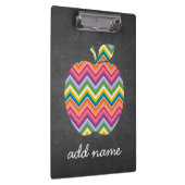 Aangepaste leraar Apple met Trendy Chevron Pattern Klembord (Rechts)