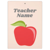 Aangepaste leraar Apple met Trendy Chevron Pattern Klembord (Achterkant)