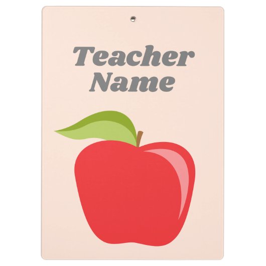 Aangepaste leraar Apple met Trendy Chevron Pattern Klembord (Achterkant)