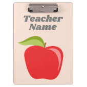 Aangepaste leraar Apple met Trendy Chevron Pattern Klembord (Voorkant)