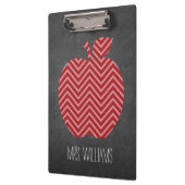 Aangepaste leraar Apple met Trendy Chevron Pattern Klembord (Links)