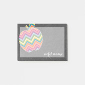 Aangepaste leraar Apple met Trendy Chevron Pattern Post-it® Notes (Voorkant)