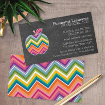 Aangepaste leraar Apple met Trendy Chevron Pattern