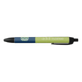 Aangepaste leraar Apple met Trendy Chevron Pattern Zwarte Inkt Pen (Bodem)