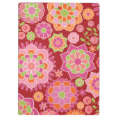 Aangepaste leraar Apple met Trendy Floral Pattern Klembord (Achterkant)