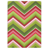 Aangepaste leraar Apple - Red Green Chevron Patter Klembord (Achterkant)