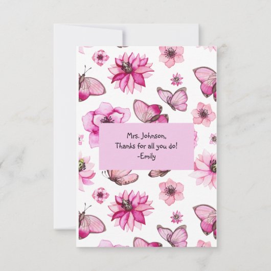 Aangepaste leraar bedankt dat je ons helpt groeien (Achterkant)