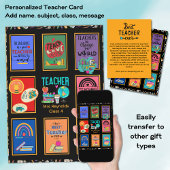 Aangepaste leraar Bedankt voor je kaartenbrief Fun Kaart