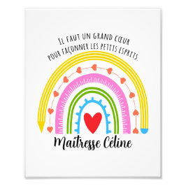 Aangepaste leraar cadeau, dank je leraar foto afdruk