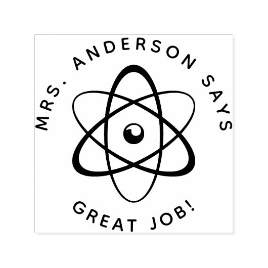 Aangepaste leraar cadeau idee chemie leraar  zelfinktende stempel (Design)