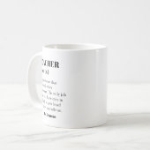 Aangepaste leraar definitie woord zelfstandig naam koffiemok (Voorkant links)