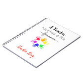 Aangepaste leraar (drukt op een leven voor altijd) notitieboek (Linkerzijde)