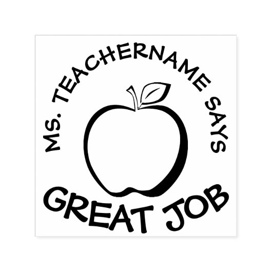 Aangepaste leraar - Geweldige baan met moderne App Zelfinktende Stempel (Design)