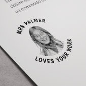 Aangepaste Leraar Gezicht Foto goedgekeurd Zelfinktende Stempel