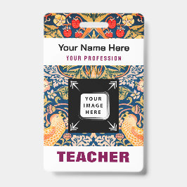 Aangepaste Leraar Naam Business Logo Personeel Lab Badge