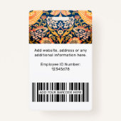 Aangepaste Leraar Naam Business Logo Personeel Lab Badge (Achterkant)