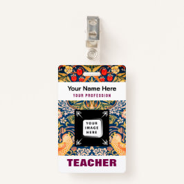 Aangepaste Leraar Naam Business Logo Personeel Lab Badge