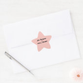 Aangepaste leraar naam goed gedaan! Pastel Red Ster Sticker (Envelop)