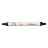 Aangepaste leraar naam Grade Boho Rainbow Sun Zwarte Inkt Pen (Voorkant)