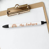 Aangepaste leraar naam Grade Boho Rainbow Sun Zwarte Inkt Pen