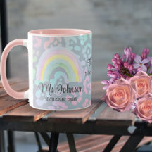 Aangepaste leraar naam regenboog gepersonaliseerde