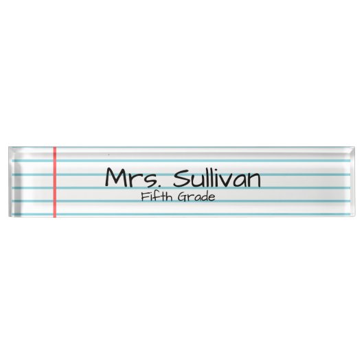 Aangepaste leraar naambordje (Voorkant)