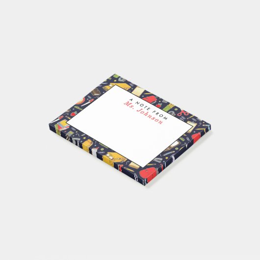 Aangepaste leraar post-it® notes (Schuin)