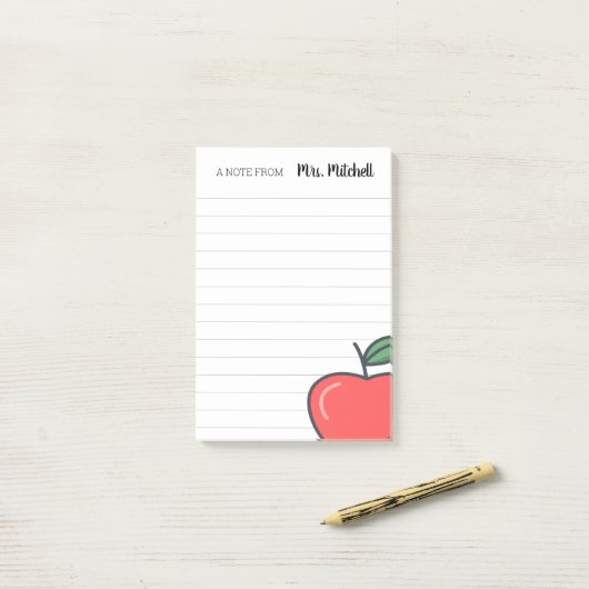 Aangepaste leraar post-it® notes (Op bureau)