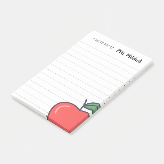 Aangepaste leraar post-it® notes (Schuin)