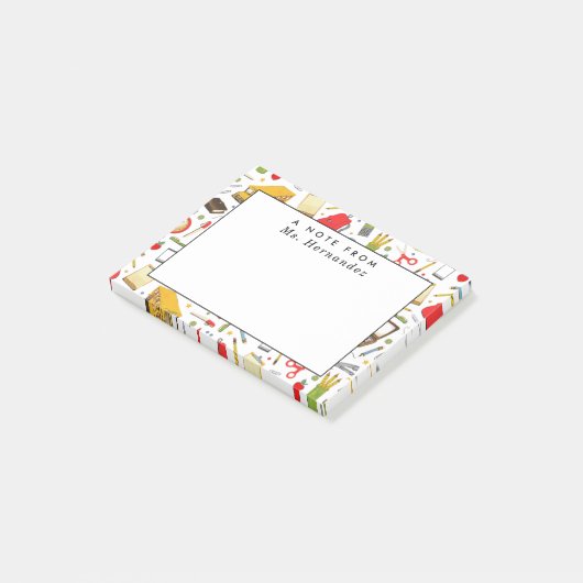 Aangepaste leraar post-it® notes (Schuin)