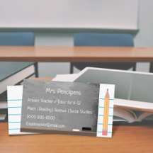 Aangepaste leraar Toner Rustic Blackboard-kaart